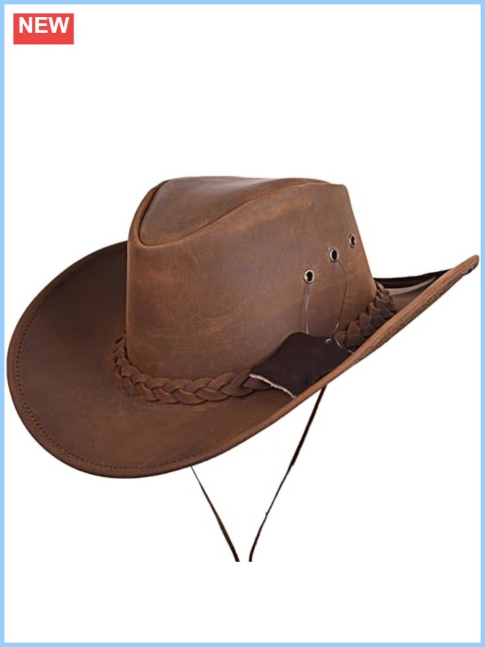 Handcrafted Leather Cowboy Hat Durable Lightweight Shapeable Western